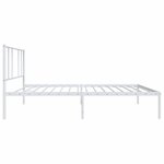 vidaXL Cadre de lit métal sans matelas avec tête de lit blanc 90x190cm