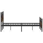 vidaXL Cadre de lit sans matelas chêne fumé 150x200 cm bois ingénierie