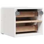 vidaXL Table de chevet 2 Pièces Blanc 39 x 34 x 33 cm Bois de pin massif