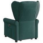 vidaXL Fauteuil inclinable de massage Vert foncé Tissu