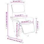 vidaXL Fauteuil inclinable avec repose-pieds gris clair tissu