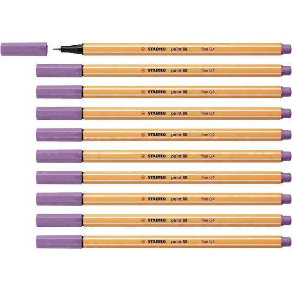 Feutre à Pointe Fine point 88 Mauve glycine x 10 STABILO