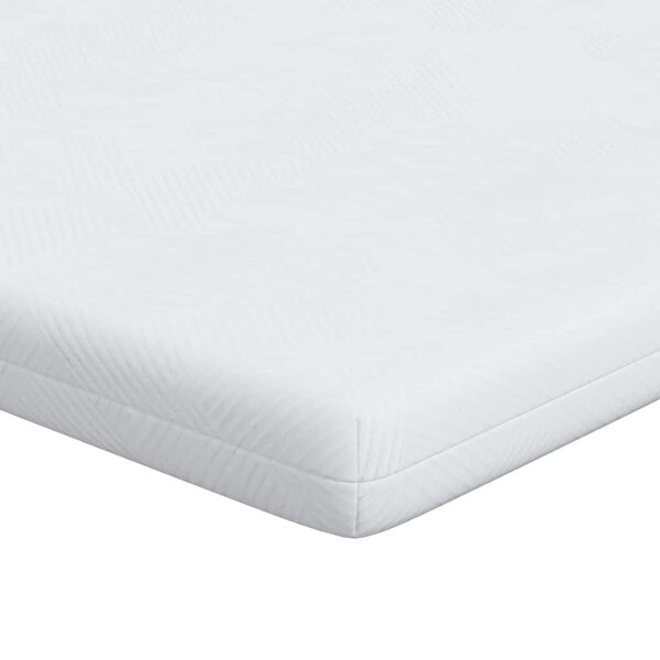 vidaXL Surmatelas 120 x 200 cm d’épaisseur Tissu jacquard Blanc
