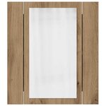vidaXL Armoire de salle de bain miroir LED chêne artisanal 40x12x45 cm