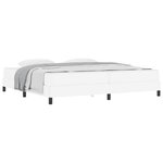 vidaXL Cadre de lit avec matelas Blanc pur 200 x 200 cm tissu