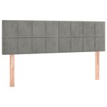 vidaXL Têtes de lit 2 Pièces Gris clair 72x5x78/88 cm Velours
