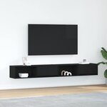 vidaXL Meuble TV 2 Pièces chêne noir 100x31x25 5 cm bois d'ingénierie