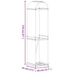 vidaXL Porte-bûches argenté 40x45x170 cm acier galvanisé