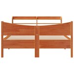 vidaXL Cadre de lit et tête de lit cire marron 120x200 cm bois de pin