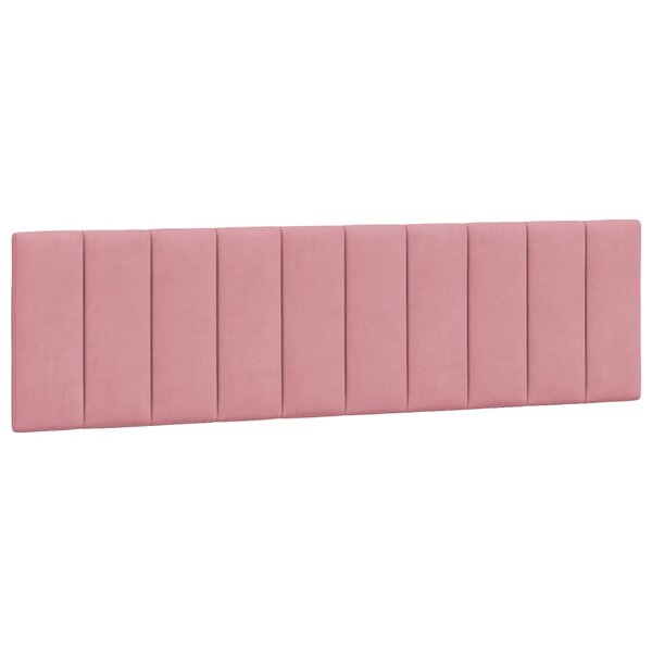 vidaXL Coussin de tête de lit Hanko rose 180 cm velours