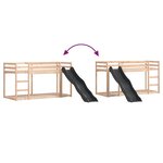 vidaXL Lit superposé avec toboggan et échelle sans matelas 90x200 cm