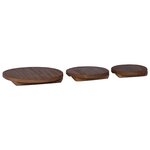 vidaXL Tabouret à Plantes 3 Pièces Marron Bois d'Acajou