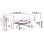 vidaXL Ensemble de canapés d'extérieur avec coussin 5 Pièce Marron