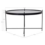 House Nordic Table basse Scarlett 70x40 cm Rond Noir