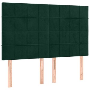 vidaXL Tête de lit Vert foncé 144 x 5 x 118/128 cm Velours