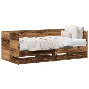 vidaXL Lit d'appoint Bois Ancien 100 x 200 cm Bois d'ingénierie