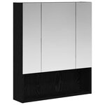 vidaXL Armoire Miroir de Salle de Bain Chêne noir 60 x 14.5 x 70 cm