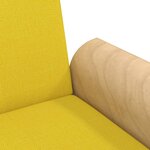 vidaXL Canapé-lit avec accoudoirs jaune clair tissu
