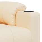 vidaXL Fauteuil inclinable électrique Crème Tissu