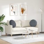 vidaXL Coussins de siège 2 Pièces Gris foncé Ø 40 x 13 cm Velours