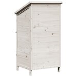 vidaXL Abri de jardin Blanc 59 5 x 56 x 113 5 cm Bois de Sapin Massif