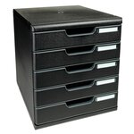 Module De Classement Modulo Ecoblack 5 Tiroirs Fermés - Noir - Exacompta
