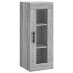 vidaXL Buffet haut Sonoma gris 34 5x34x180 cm Bois d'ingénierie