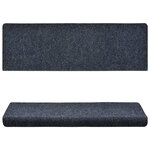 vidaXL Tapis d'escalier 5 Pièces Tissu aiguilleté 65x21x4 cm Anthracite