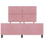 vidaXL Cadre de lit avec tête de lit Rose 160 x 200 cm Velours