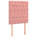 vidaXL Sommier à lattes de lit matelas et LED Rose 100x200 cm Velours