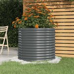 vidaXL Jardinière Acier galvanisé 80x80x68 cm Anthracite