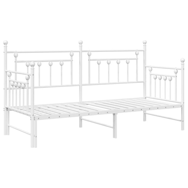 Lit daybed vidaXL avec tiroir blanc 80x200 cm en acier