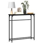 vidaXL Table console Chêne noir 75 x 19 5 x 75 cm Bois d'ingénierie