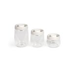 3 bocaux sous vide 400 ml  800 ml  et 1 2 L - Verre borosciliate compatible congélation