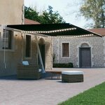 vidaXL Auvent automatique et capteur de vent/LED 500x300 cm Anthracite