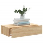 vidaXL Meuble TV avec éclairage LED chêne sonoma 60x35x15 5 cm