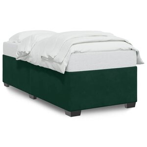 vidaXL Cadre de lit sans matelas vert foncé 100x200 cm velours