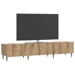 vidaXL Meuble TV 147 x 34 5 x 32 cm Chêne artisanal Bois d'ingénierie