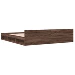 vidaXL Cadre de lit avec tiroirs chêne marron 200x200 cm