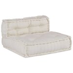 vidaXL Pouf modulaire crème 70x70x54 tissu