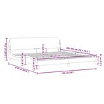 vidaXL Cadre de lit Dover gris foncé 193x203 cm tissu