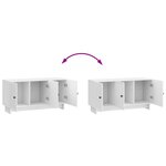 vidaXL Meuble TV Blanc brillant 99 x 34 5 x 50 cm Bois d'ingénierie