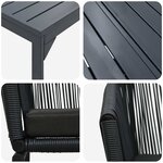vidaXL Ensemble de salle à manger pour jardin 7 Pièces Noir Poly rotin