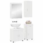 vidaXL Ensemble de mobilier de salle de bain avec tiroir TULUM Blanc