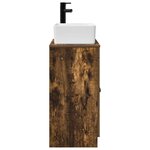 vidaXL Meuble de salle de bain avec évier Chêne fumé 54 x 35 x 83 cm