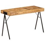 vidaXL Table à écrire Bois de manguier massif 118 x 50 x 75 cm