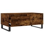 vidaXL Table basse Chêne fumé 90x50x36 5 cm Bois d'ingénierie