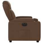 vidaXL Fauteuil inclinable électrique Marron Tissu