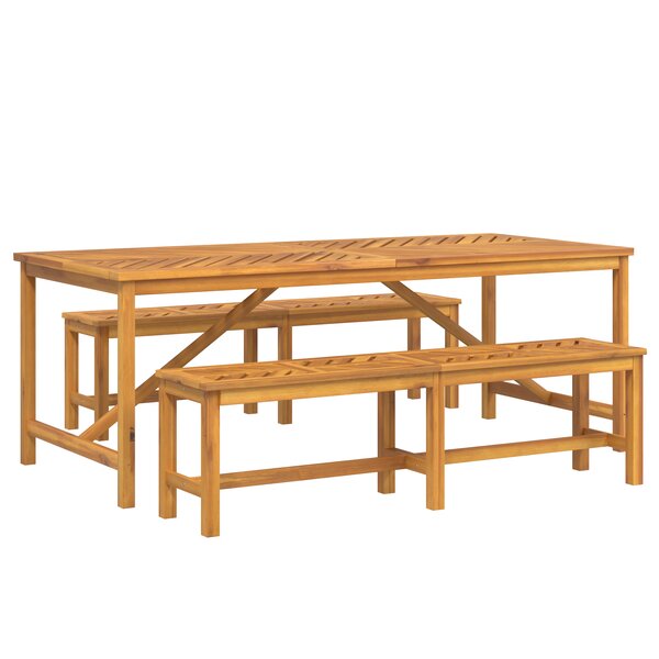 vidaXL Ensemble de salle à manger de jardin 6 pièces Bois massif Acacia