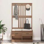 vidaXL Portemanteau SANDNES 87x40x159 5 cm bois massif pin